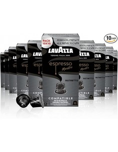 100 aluminum caps of Lavazza compatible with Nespresso -