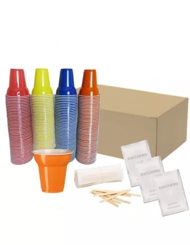 Compatibili 100 Bicchieri-Palette-Zucchero Kit Accessori