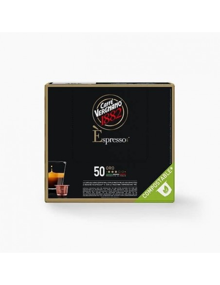Compatibili 50 Capsule Nespresso Vergnano Compostabili Miscela