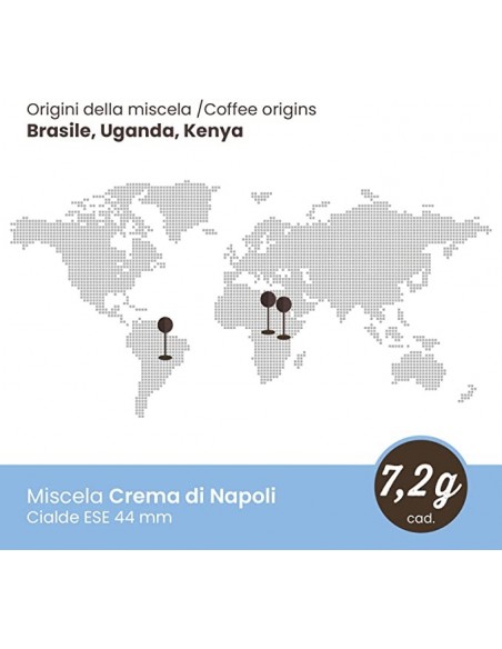 150 ESE Kaffeepads 44mm Kaffee Toraldo cremige Napoli