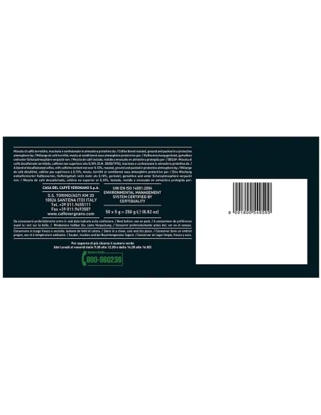 *10 Capsule Nespresso Vergnano Compostabili Miscela Decaffeinato