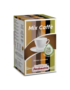 18 Cialde Mix di Caffè Aromatizzati San Demetrio in filtro carta ESE 44 mm