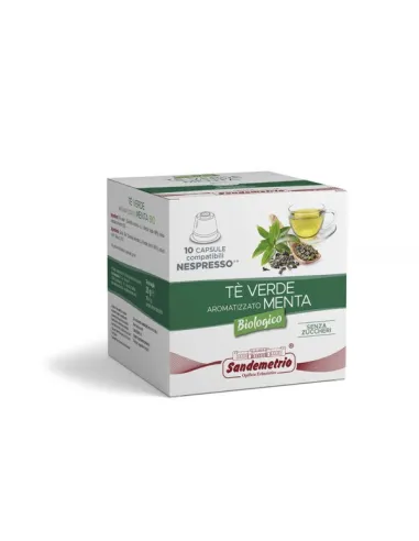 10 Nespresso TE Verde Menta Bio Sandemetrio
