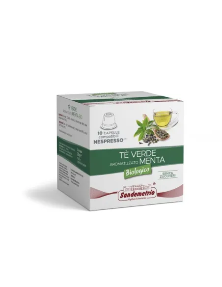 10 Nespresso TE Verde Menta Bio Sandemetrio