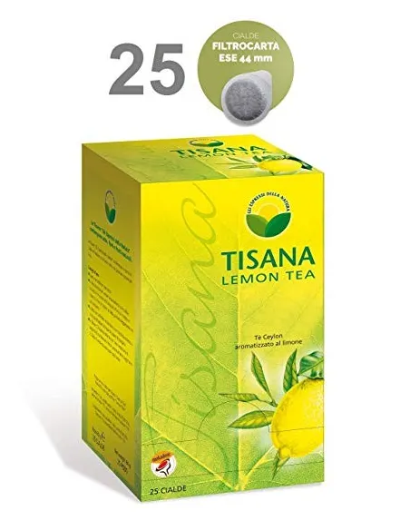 25 Cialde ESE 44mm Molinari Tè Ceylon Aromatizzato al Limone