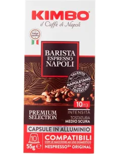 100 Capsule Nespresso Alluminio Kimbo Miscela Barista Napoli